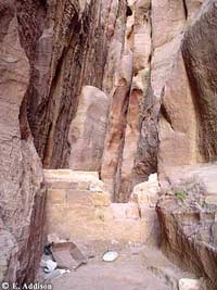 photo of ancient Nabatean check dam