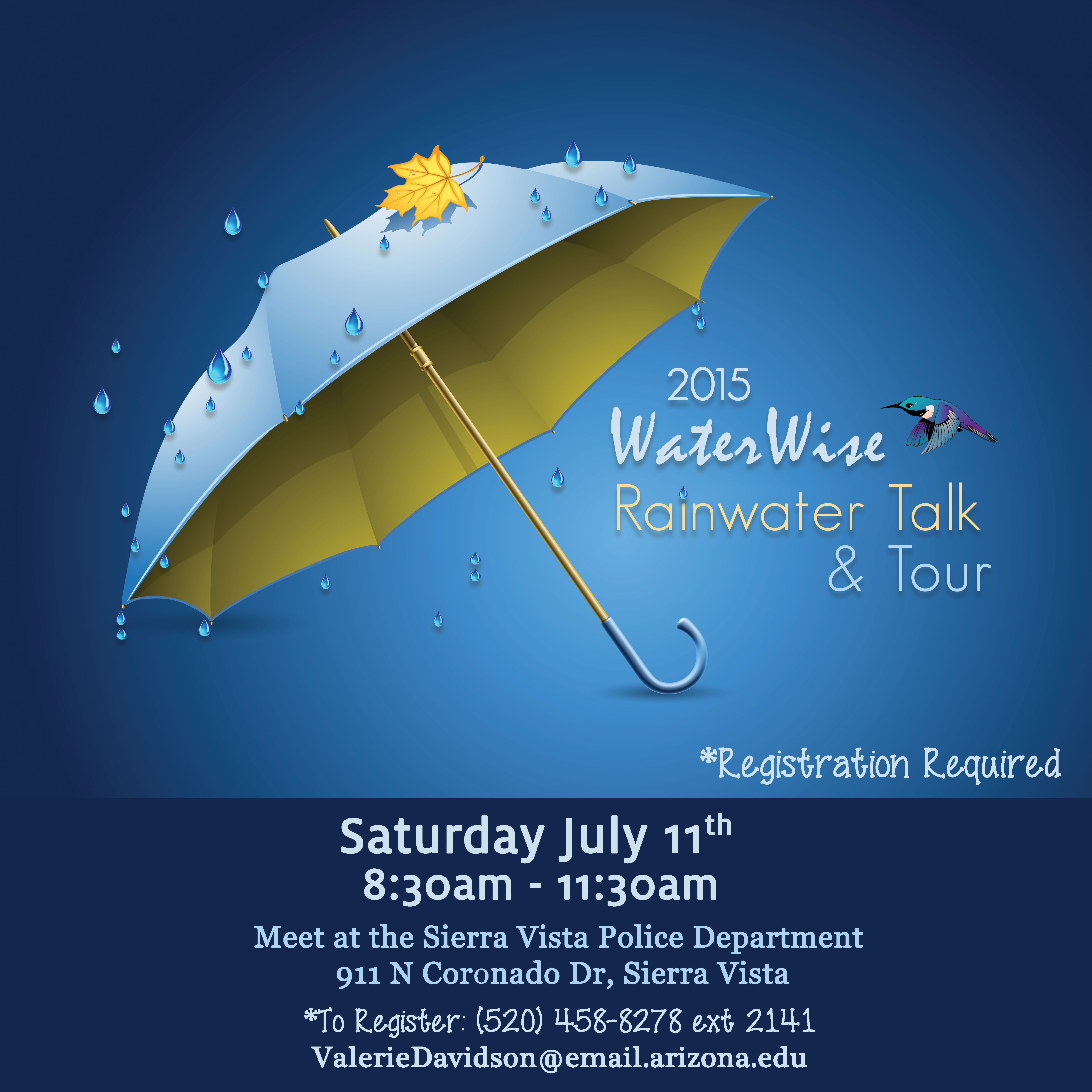 Rainwater Talk and Tour Flyer Graphic
