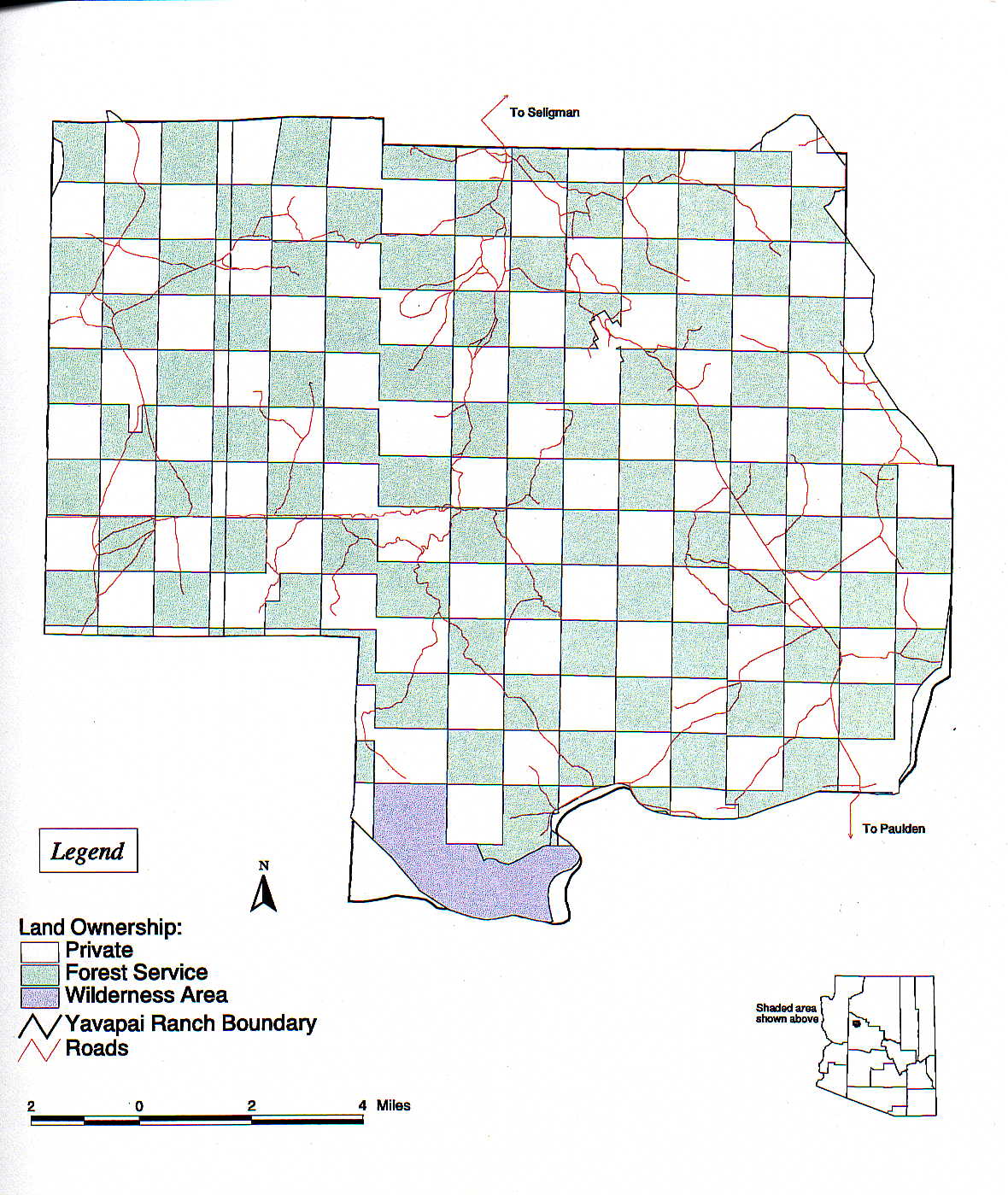 Map of Yavapai Ranch Showing Land Ownership