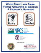 Picture of the cover of the Water Quality and Animal Feeding Operations in Arizona: A Producer's Notebook.