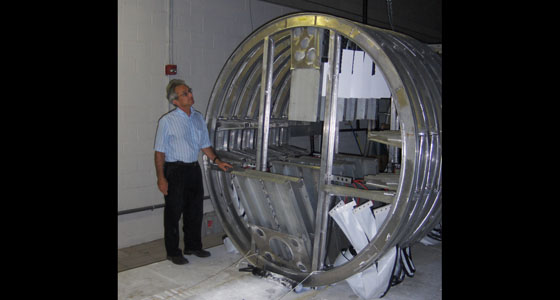 (2009) G.Giacomelli stands next to the collapsed LGH chamber