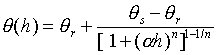Eq 1: van genuchten equation