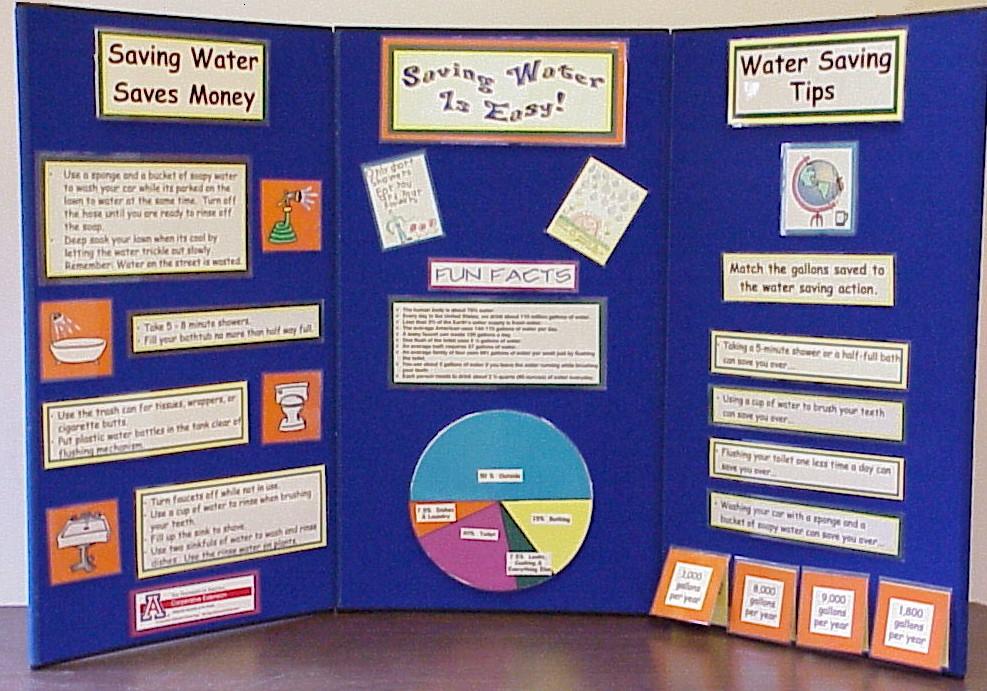 Photo of Water Conservation tabletop booth display.